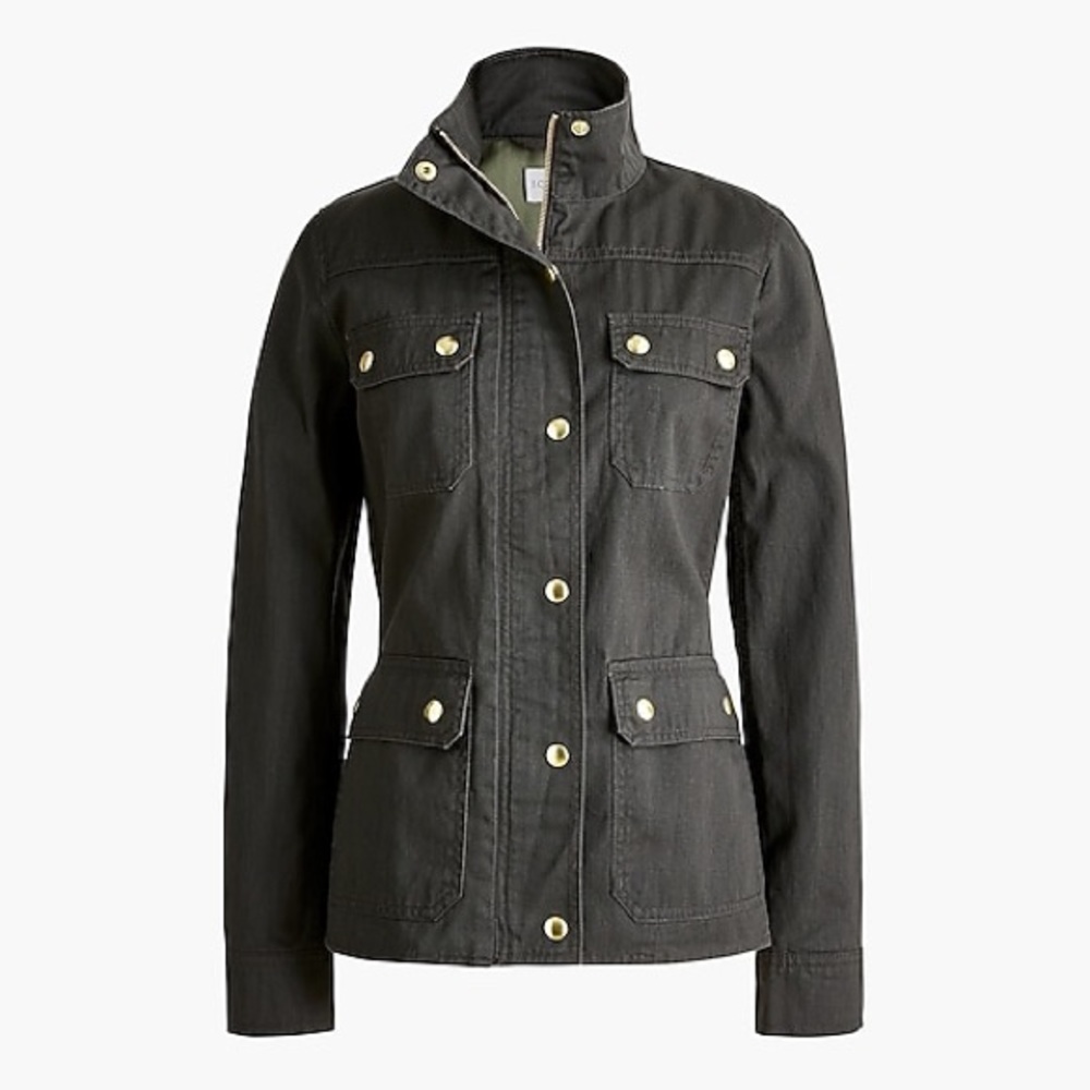 Jcrew army green twill jacket